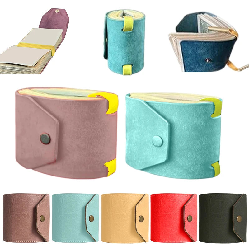 Leather Money Wallet Organizer, The Cash Wrap Wallet, Handy Fast Cash Access Money Holder, Small Compact Luxury Pocket Wallet