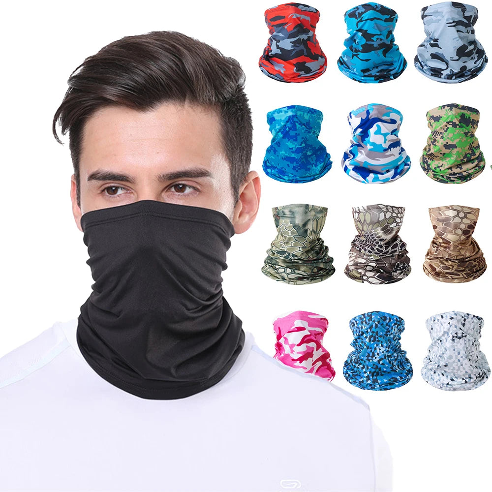 Outdoor Ice Silk Sun Protection Neck Cover, Riding Mask Full Face