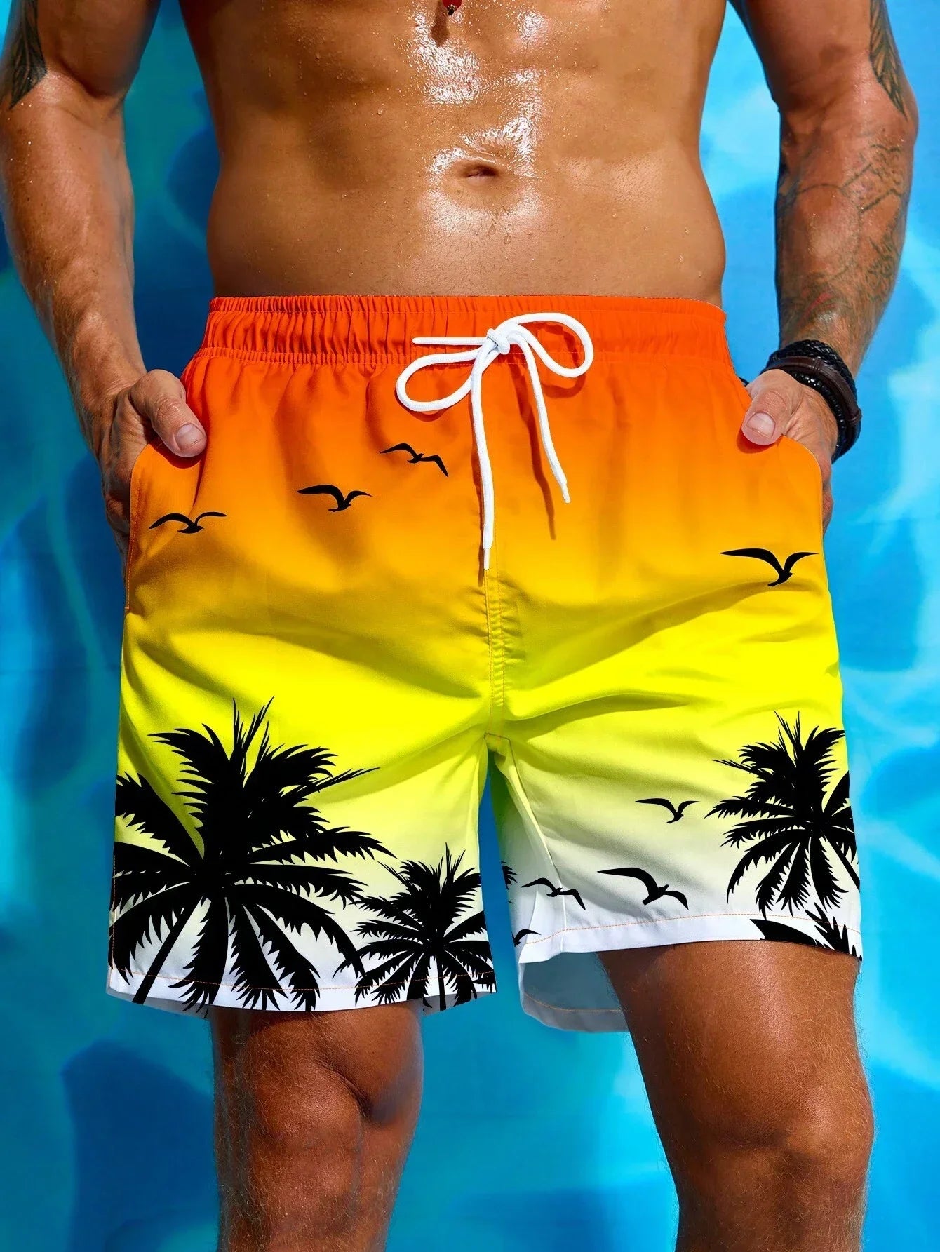 Sport Quick-dry Breathable Men Short Pants Outdoor Street Casual Beach Pants