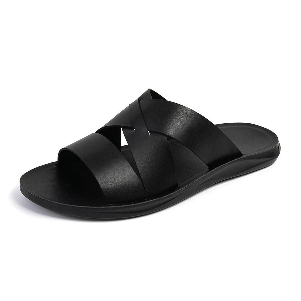 Quick Dry Mens Sandals Summer Outdoor Slippers Open-toe Beach Sandals Vacation Pool Half Drag Male Slides New Non-Slip Sandaly