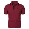 New Men's Short Sleeve Polo Shirts Solid Color Casual T-shirt