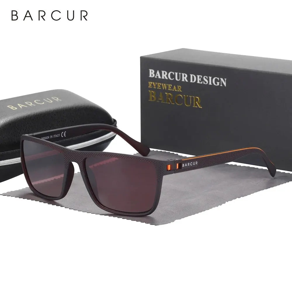 BARCUR Sunglasses Men Polarized Light Weight Sports Sun Glasses Women Eyewear Accessory Oculos UVAB Protection