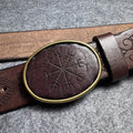 Genuine Leather Tough Guy Men's Belt Luxury Designer Strap Thick Cowhide Pure Copper Buckle Lucky Totem Classic Retro Jeans Belt