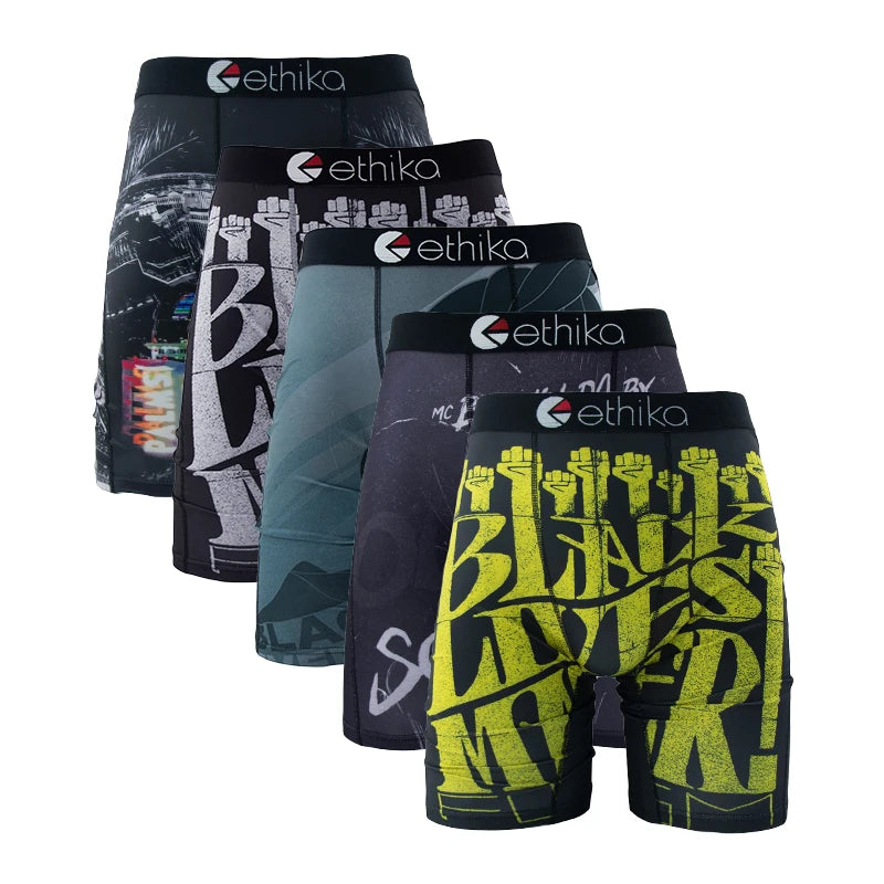 5pcs ETHIKA Men Underwear Breathable Underpants Boxer brief