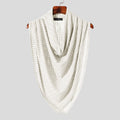 "INCERUN" Men Irregular Tank Tops Solid Color Turtleneck Sleeveless Transparent Vests