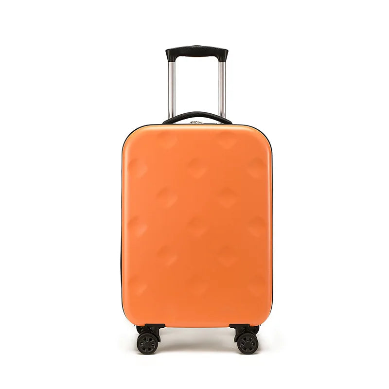 Foldable 4-Wheel Spinner Luggage with Retractable Handle, Portable Packing Suitcase, TSA Lock Carry-On 20-Inch Cabin Baggage