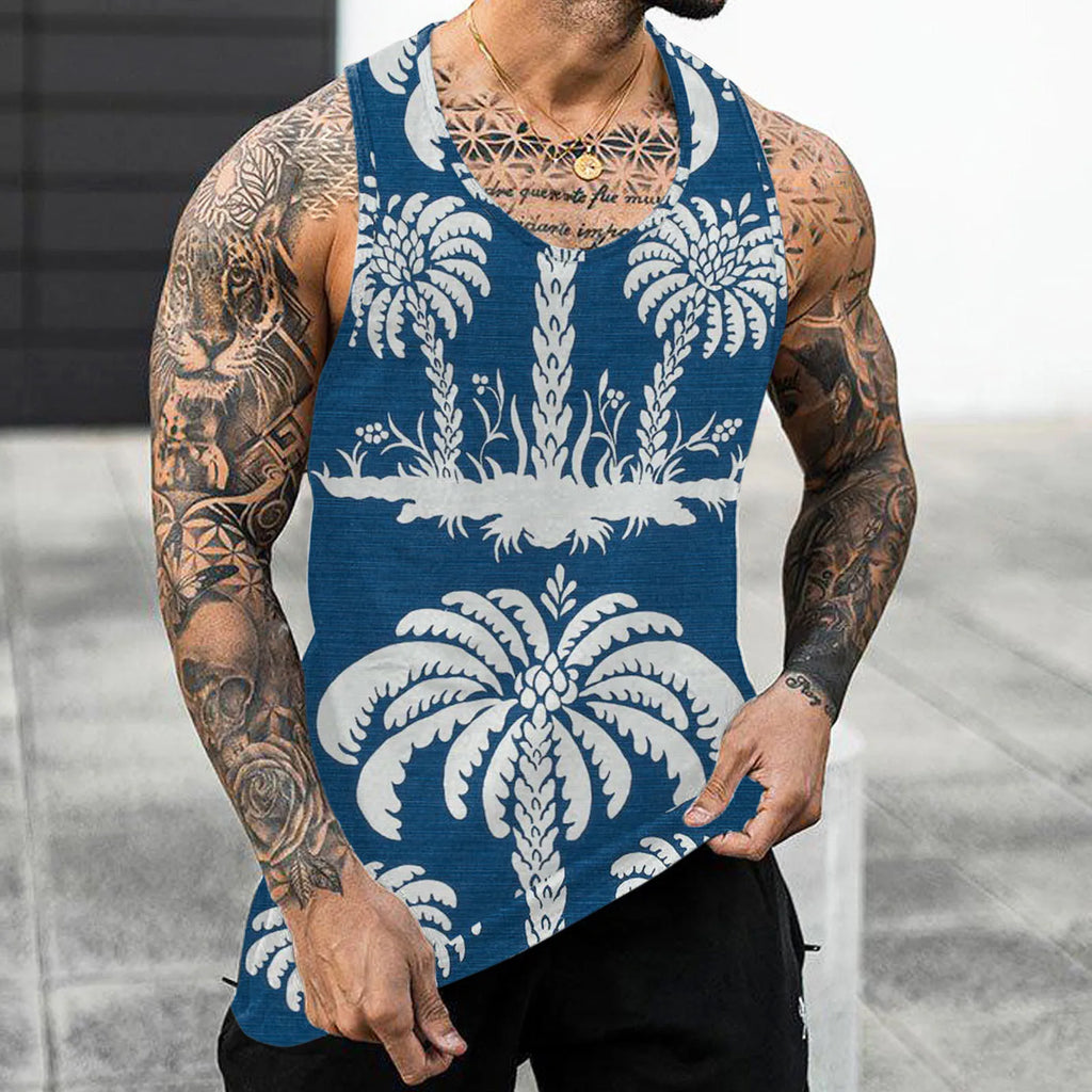 Hawaiian Fashion Men's Sleeveless Tank Top