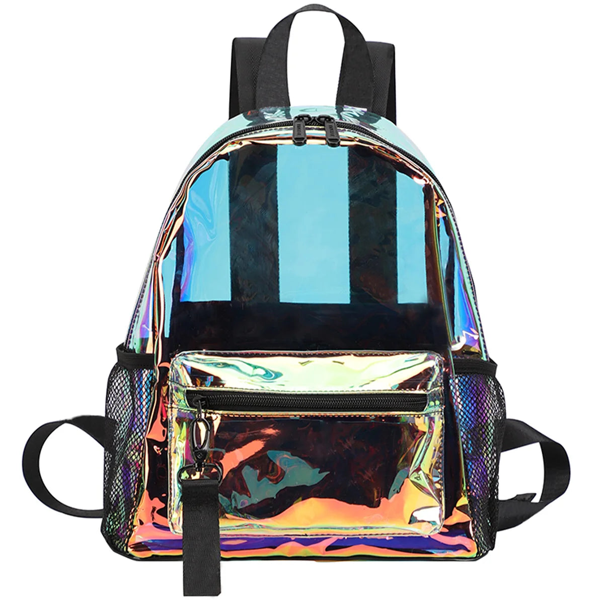 TINYAT PVC Clear Backpacks for Women Stylish Music Festival Water Resistant School Bag ita Bag for Easy Inspection During Travel