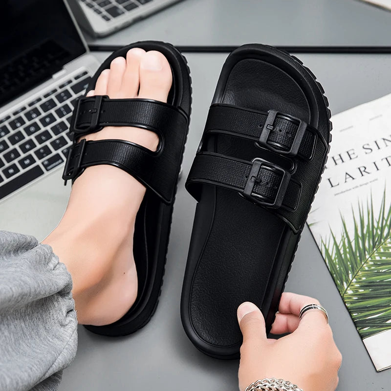 Men's Soft Slippers Indoor Outdoor Comfortable Slides Home Shoes House Room Casual Big Size39-47 EVA Lightweight for Men