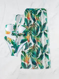 Sexy 3 Pieces Halter Bikinis 2026 Bandage Swimsuit & Beach Dress Swimwear