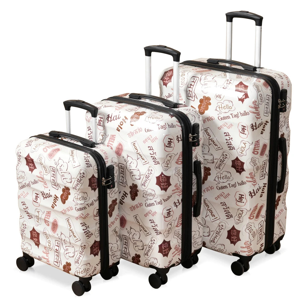 2 Piece 20" Carry-on Luggage Set with Cup Holder Lightweight Glossy Hardshell Suitcase Spinner Wheels TSA Lock Airline Approved