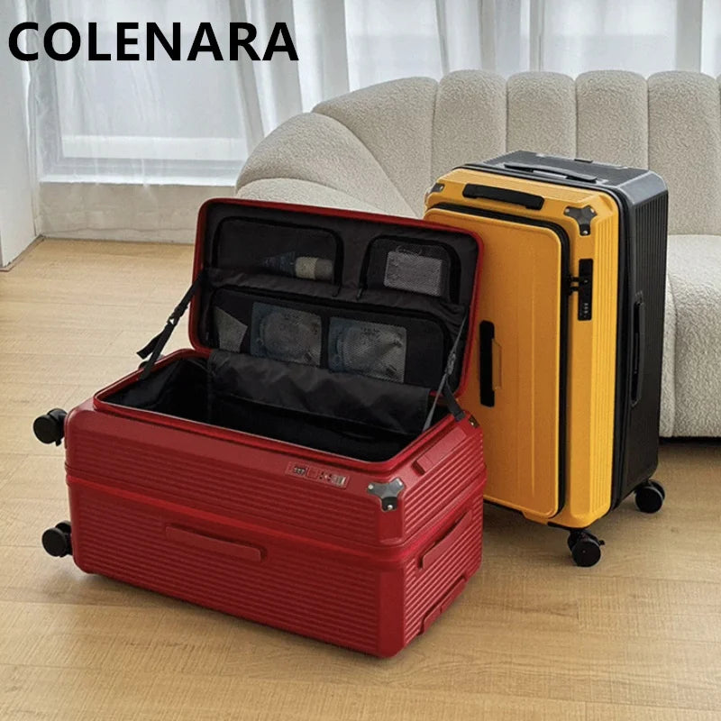 COLENARA 20"24"26"28 Inch Large Capacity Trolley Case Luggage Women's ABS+PC Boarding Box Student Carry-on Travel Suitcase