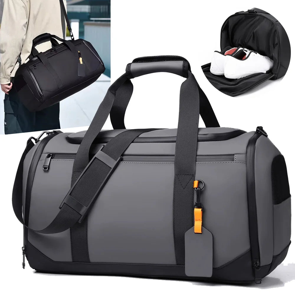 Gym Duffel Bag Yoga Fitness Sport Bag Wet Dry Travel Handbag Outdoor Swimming Camping Pack Large Business Satchel with Shoes Bag