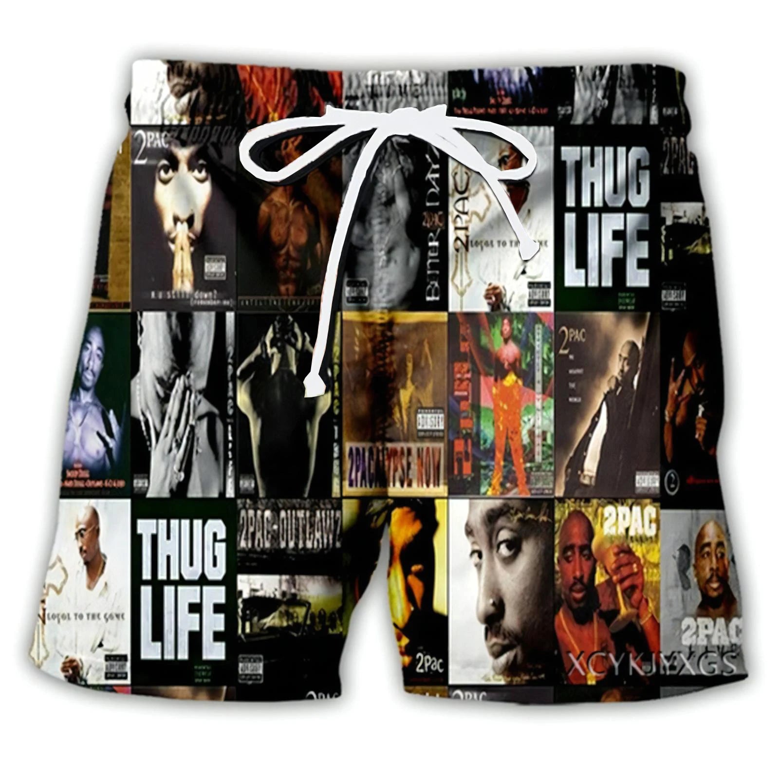 Hot Rapper 3D Printed Personalized Design Men's Shorts 2Pac Tupac Character Mens Short