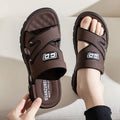 Men's Sandals Anti Slip Beach Shoes, Summer Versatile Anti Odor Dual Purpose Men's Fashion Waterproof Cool Slippers