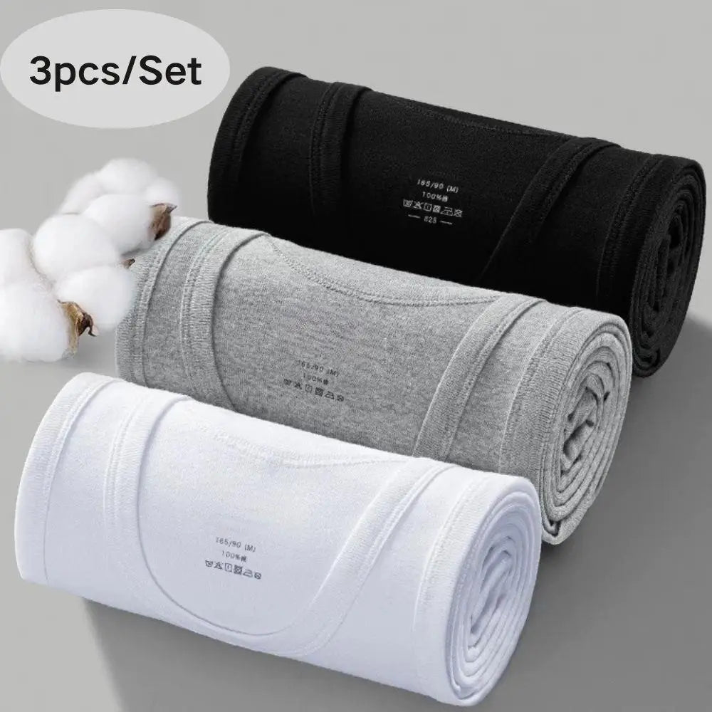 3pcs/lot Cotton Mens Tank Tops Sleeveless Solid Muscle Vest Undershirts