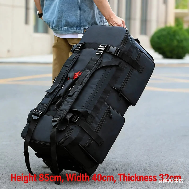 Large Capacity Travel Bag With Wheels 22/70/90IN Foldable Travel Backpack Scalable Handbags Multi Functional Storage Luggage Bag
