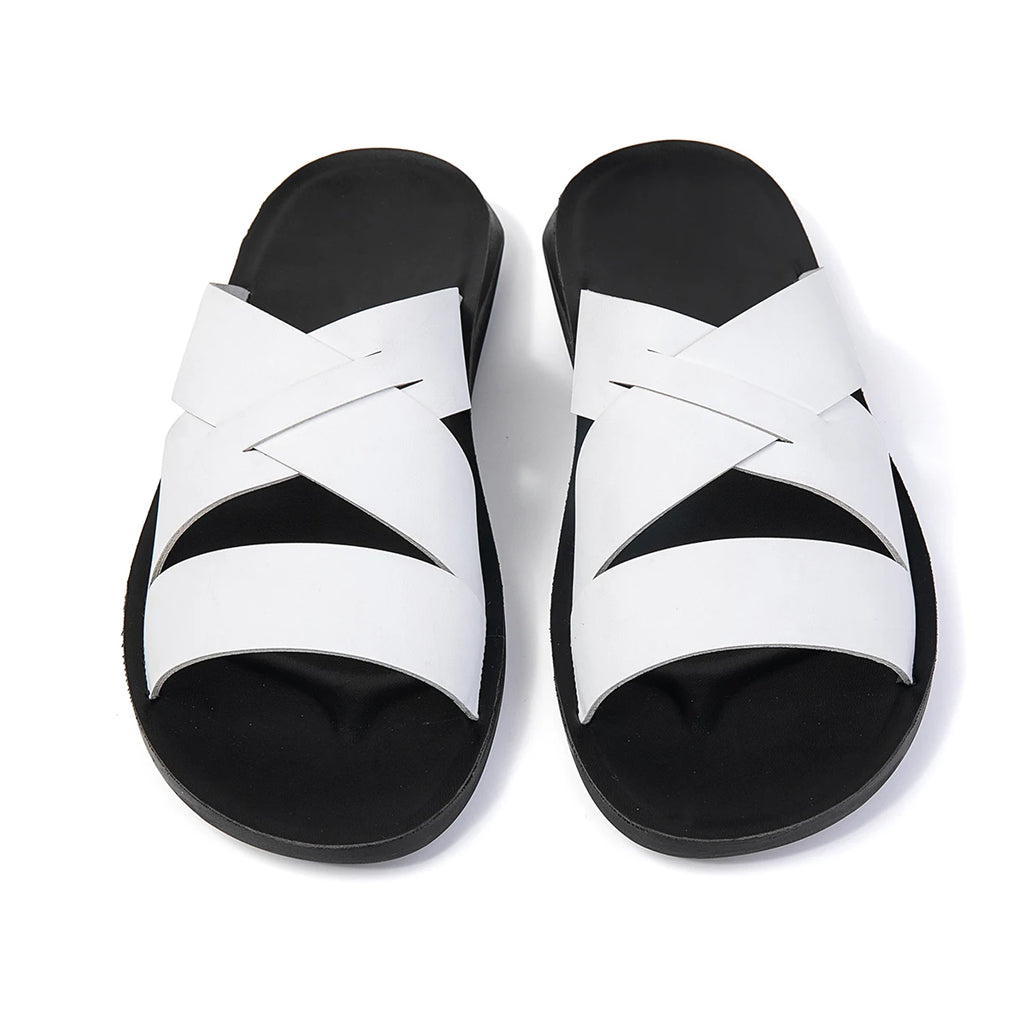 Quick Dry Mens Sandals Summer Outdoor Slippers Open-toe Beach Sandals Vacation Pool Half Drag Male Slides New Non-Slip Sandaly
