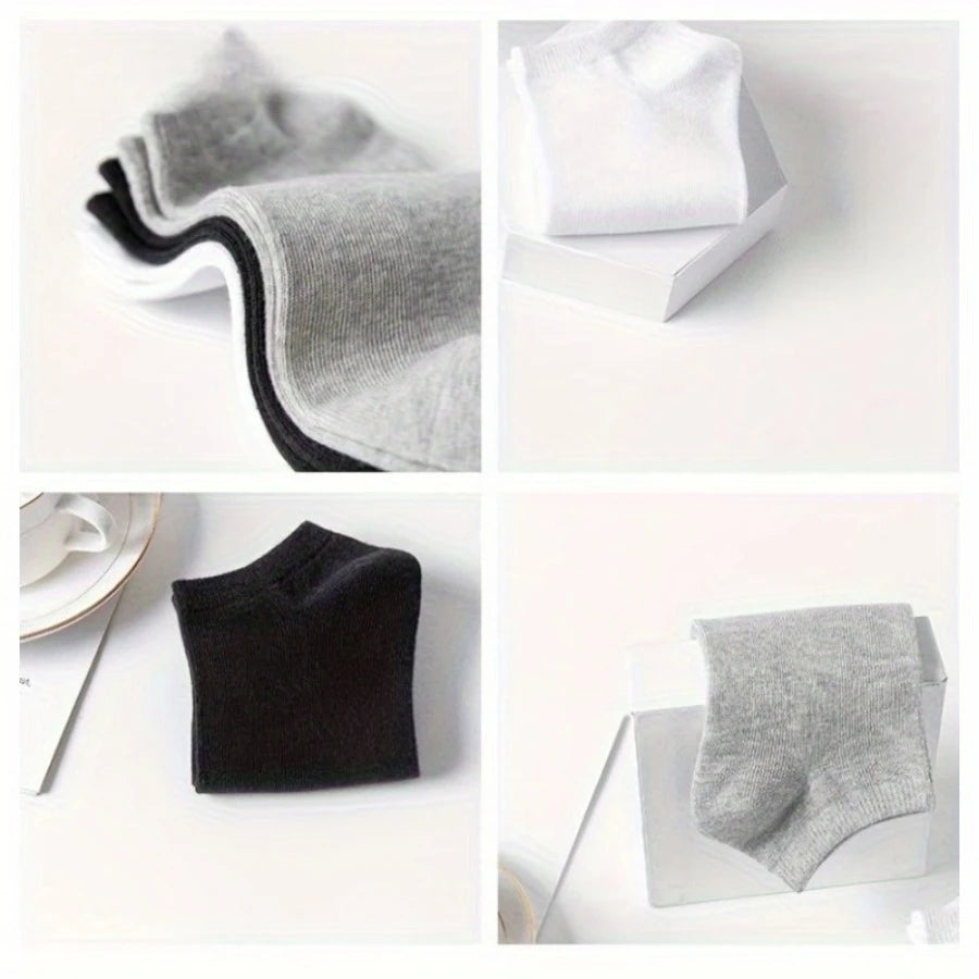 10 Pairs of Thin Ankle Socks for Men and Women, Sweat Absorbing and Soft