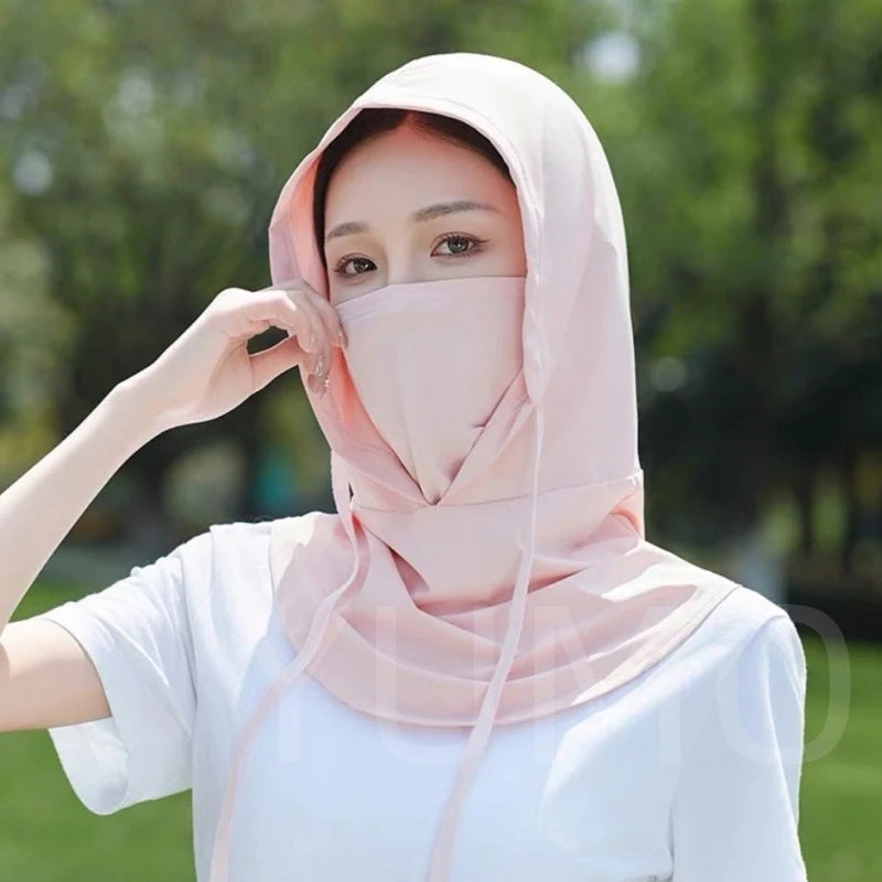 Summer Full Face Sun Protection Hat Face Mask Outdoor Hiking and Camping UV Protection Hat Neck Protection Hat