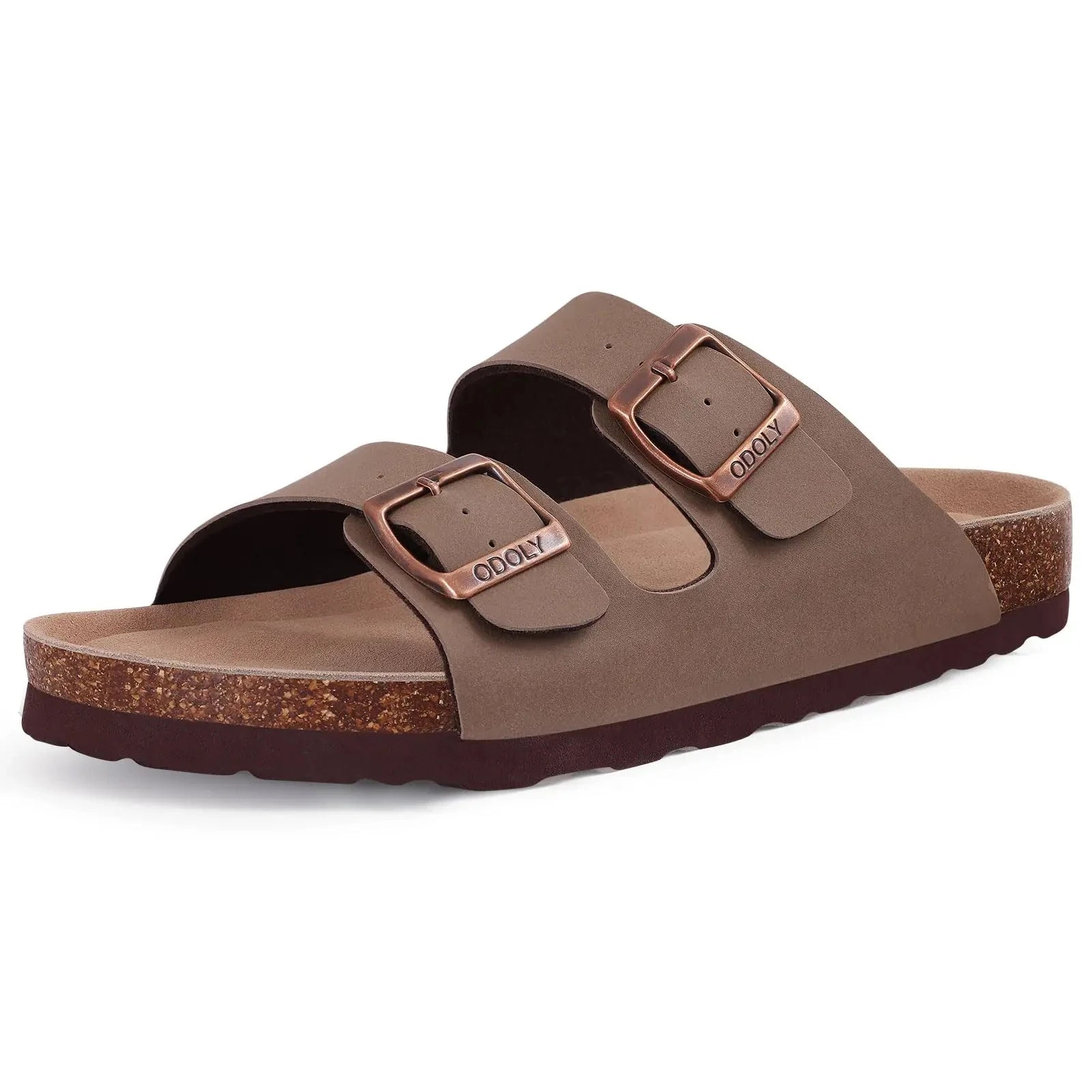 Litfun Retro Cork Clogs Slippers For Men Fashion Men Mules Shoe with Arch Support Unisex Classic Beach Shoes Men's Suede Sandals