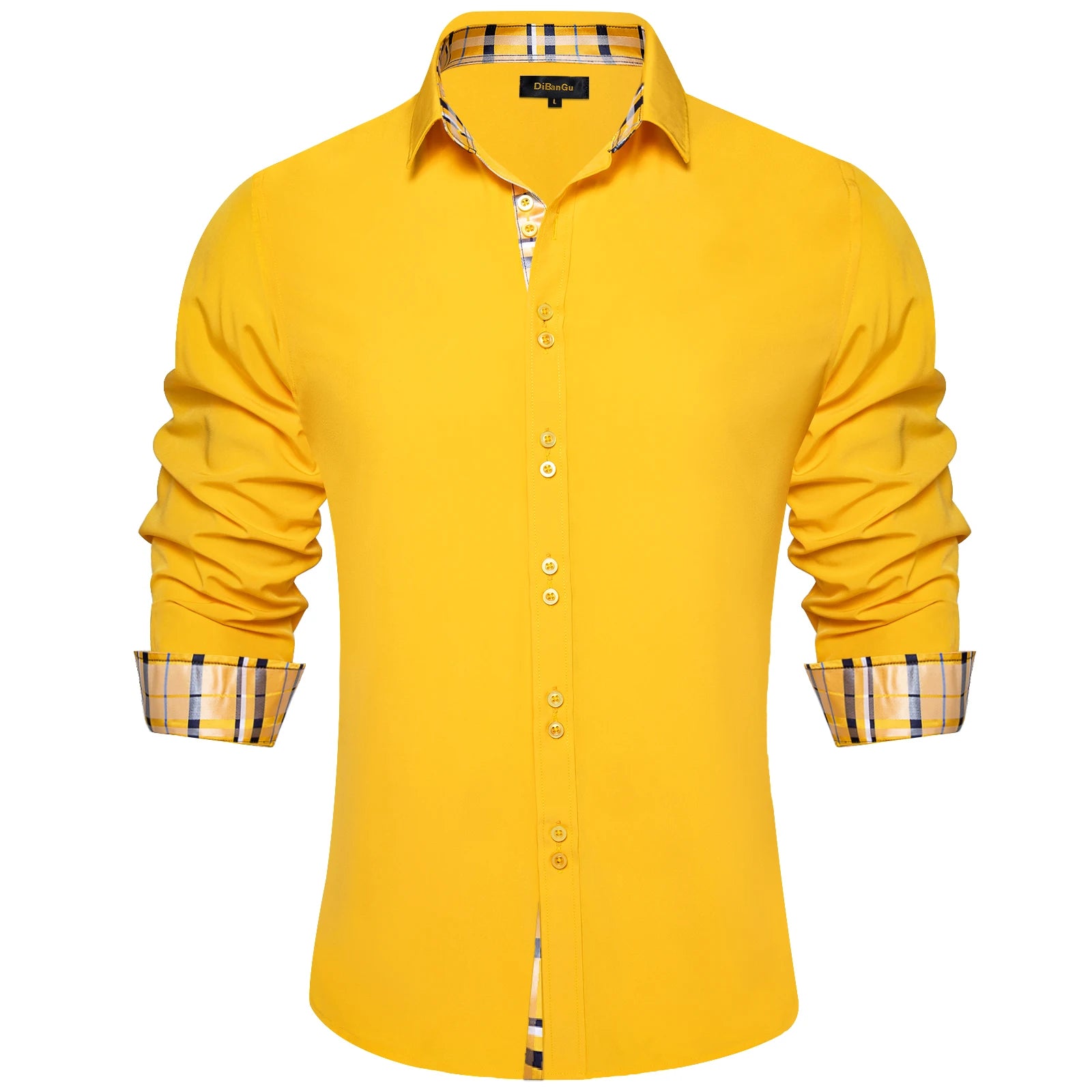 Men's Polyester Cotton Shirts Long Sleeve Paisley Patchwork Social Casual Dress Shirt