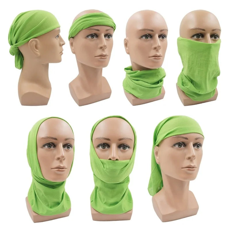Outdoor Magic Bandana Solid Dyeing Color Cycling Hiking Scarves Fashion Headwrap Neck Tube Cover Fishing Windproof Face Mask