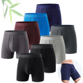 8-Pack Boxers Man Bamboo Fiber Men's panties Sexy Long Boxer Briefs Breathable and Soft