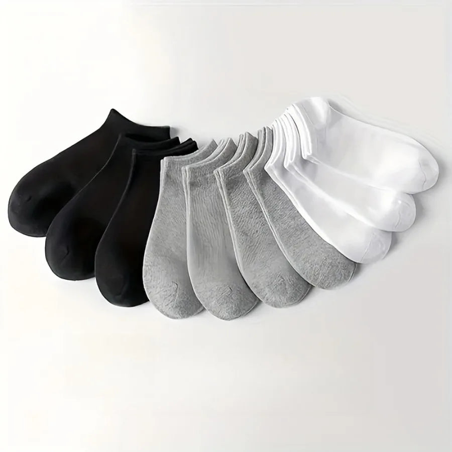 10 Pairs of Thin Ankle Socks for Men and Women, Sweat Absorbing and Soft