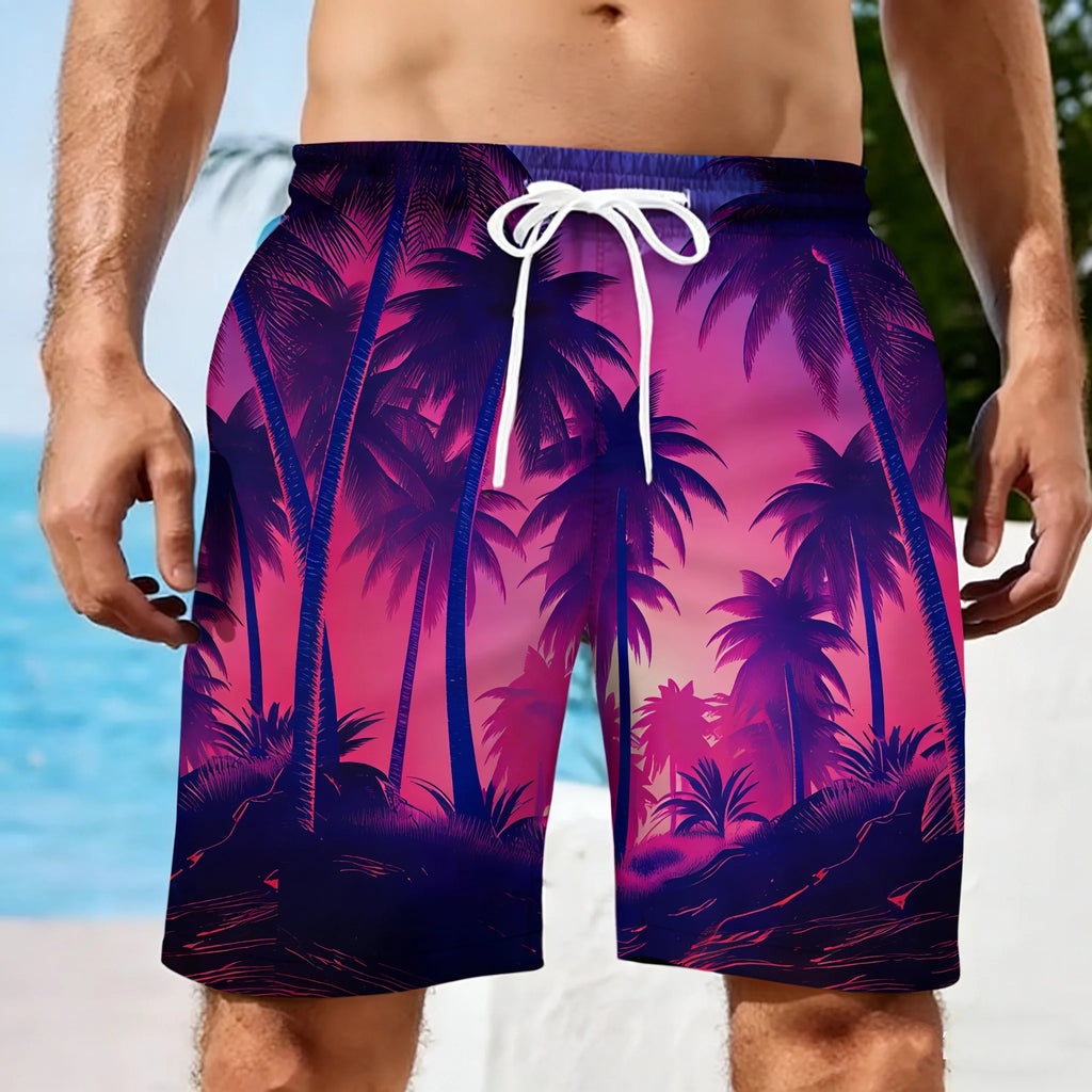 Men's Summer Short Beach Vacation Hawaiian 3D Printed Graphic Short