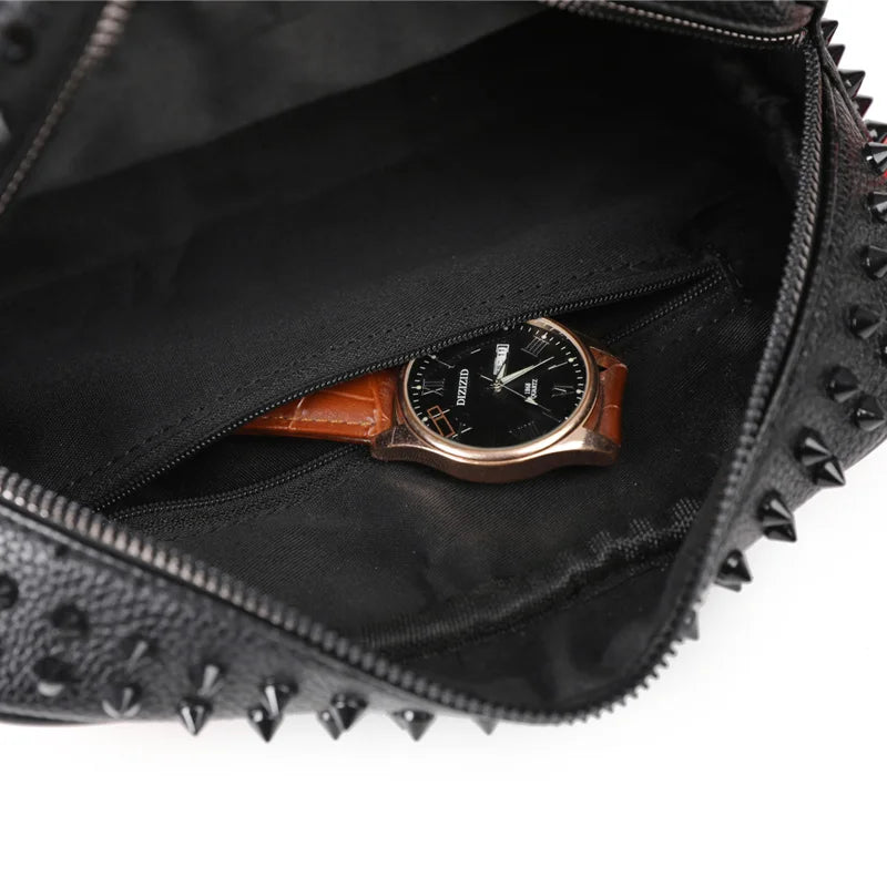 Fashion Rivet Design Men/Women High Quality Bag PU Leather