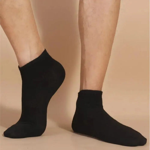 10 Pairs Unisex Casual Plain Color Boat Socks Thin Breathable & Comfy