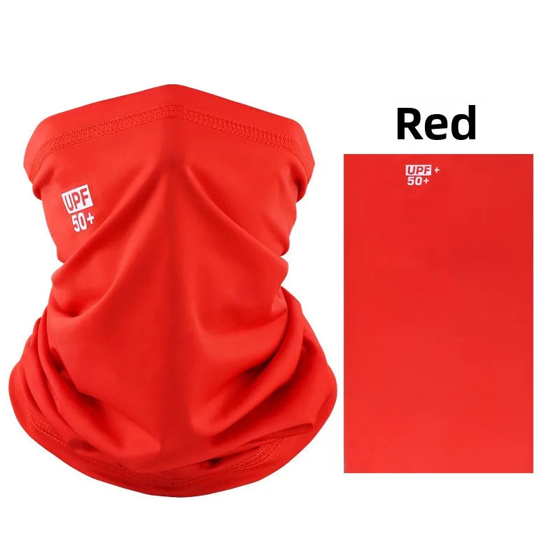 Sun protection face mask, cycling sun protection neck gaiter, unisex fishing ice silk magic headscarf, summer thin neck scarf
