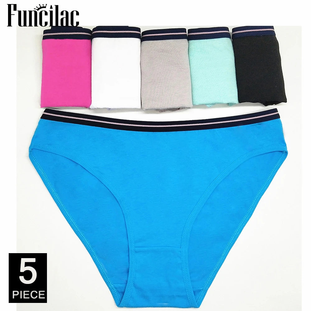 5 Pcs/set Women's cotton panties Girl Briefs Ms. Cotton underwear bikini underwear sexy Ladies Briefs
