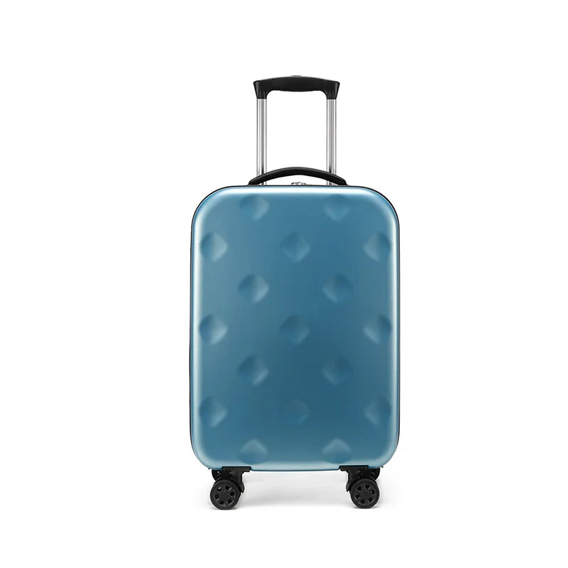 Foldable 4-Wheel Spinner Luggage with Retractable Handle, Portable Packing Suitcase, TSA Lock Carry-On 20-Inch Cabin Baggage