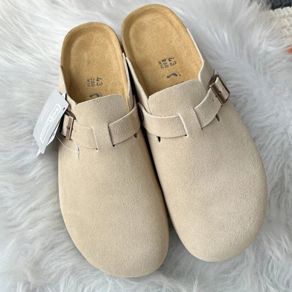 Men's and women's cork slippers, fashionable summer sandals, beach and outdoor casual sandals