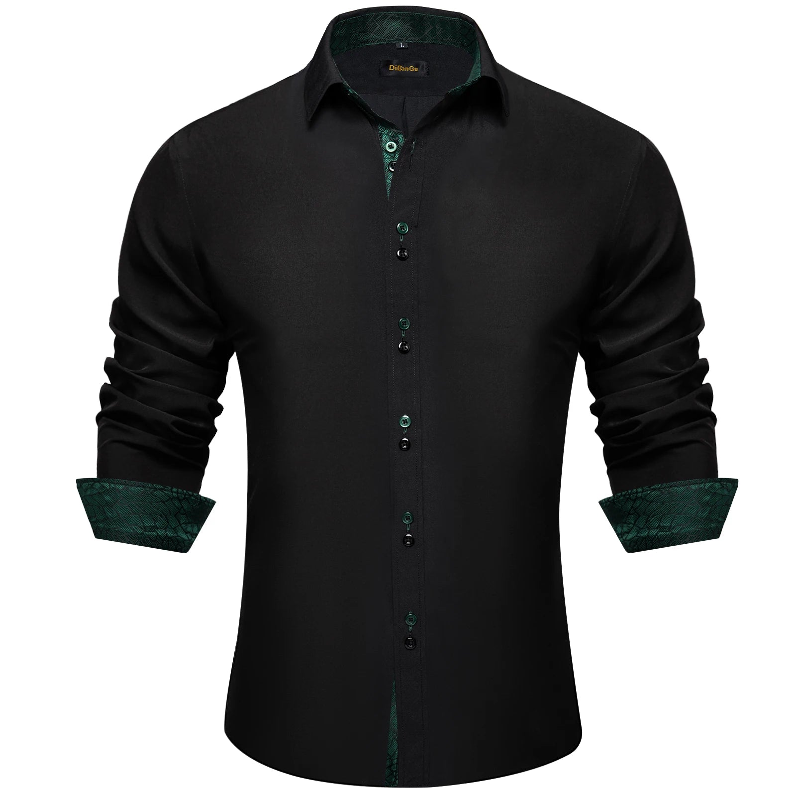 Men's Polyester Cotton Shirts Long Sleeve Paisley Patchwork Social Casual Dress Shirt