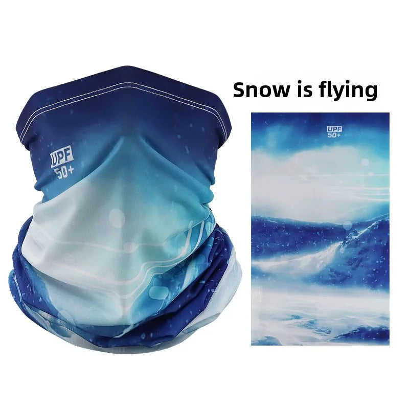 Sun protection face mask, cycling sun protection neck gaiter, unisex fishing ice silk magic headscarf, summer thin neck scarf