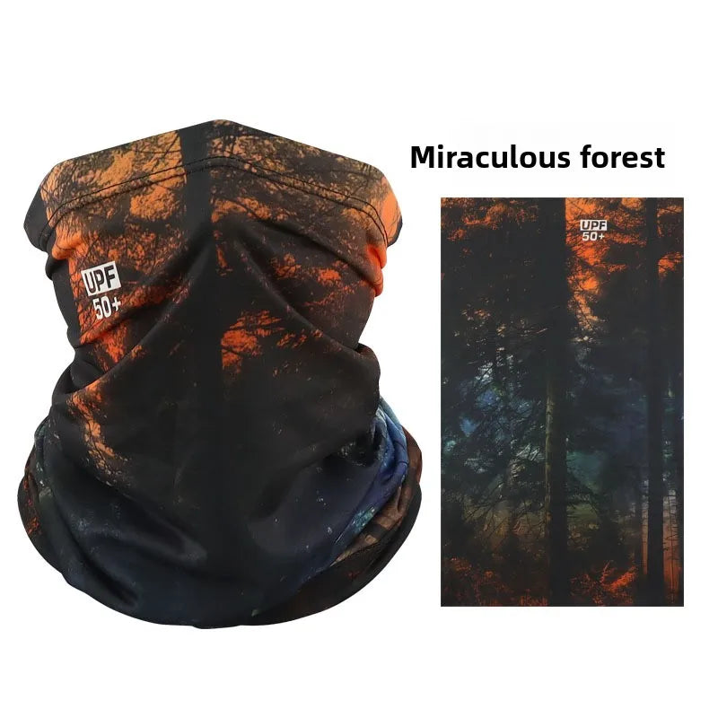 Sun protection face mask, cycling sun protection neck gaiter, unisex fishing ice silk magic headscarf, summer thin neck scarf