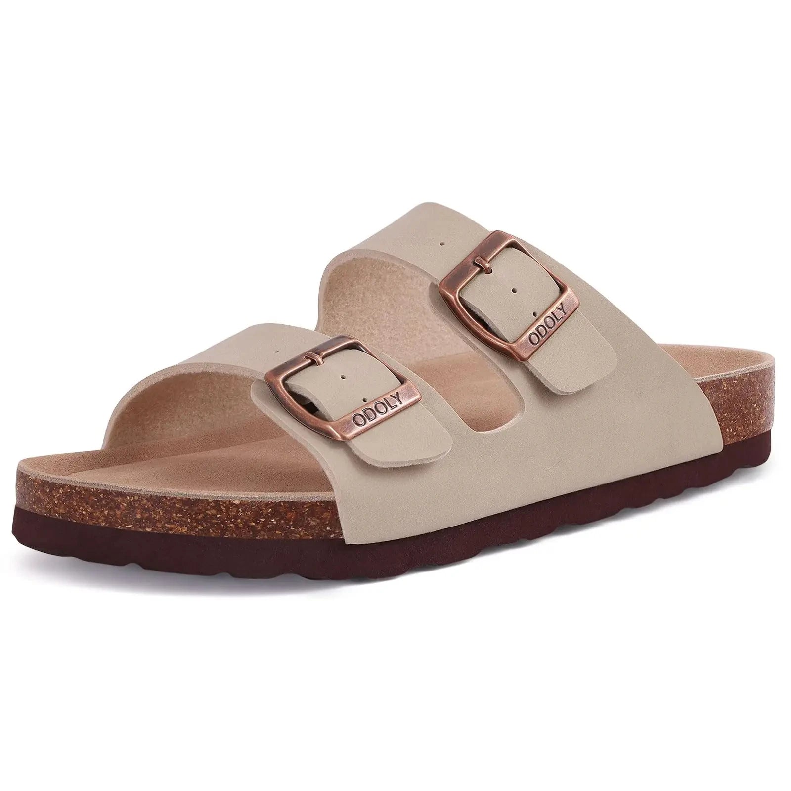 Litfun Retro Cork Clogs Slippers For Men Fashion Men Mules Shoe with Arch Support Unisex Classic Beach Shoes Men's Suede Sandals