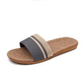 Linen Slippers Non-Slip Breathable Shoes Universal Open-Toe Home Sandals For All Seasons