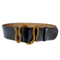 High-end luxury brands elegant Women's leather belt female Snake Wide belt for Women goth corset cummerbund Punk Mens belts