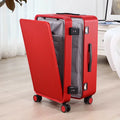 Men's Suitcase All Aluminum Magnesium Alloy Boarding Box Front Laptop Trolley Case Business Luggage