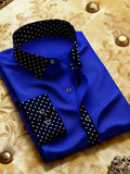Men's Shirt Brand New Arrival Patchwork Four Season Tuxedo Long Sleeve Smart Casual Elastic Male Business Shirts