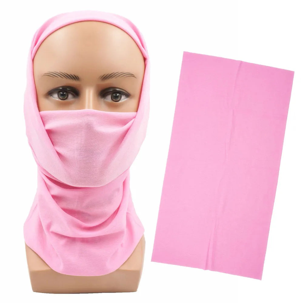 Outdoor Magic Bandana Solid Dyeing Color Cycling Hiking Scarves Fashion Headwrap Neck Tube Cover Fishing Windproof Face Mask
