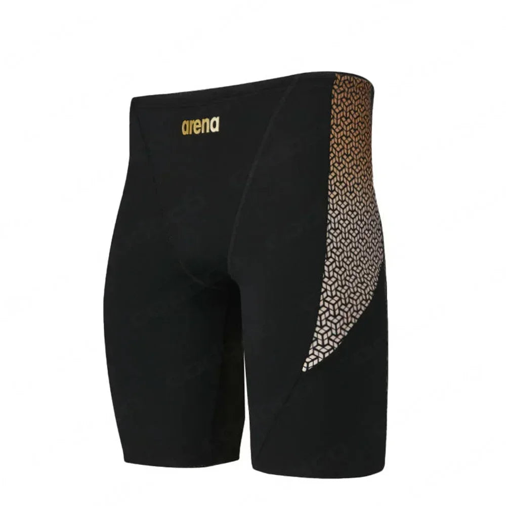 Men Swim Jammer Swimming Trunks Professional Swim Surf Trunks Summer Beach Lycra Quick Dry Uv Protection Gym Tights Shorts