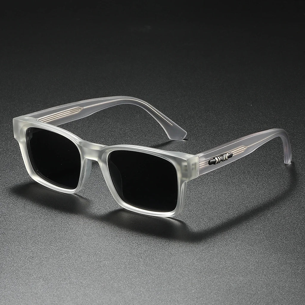 Quality Square Polarized Sunglasses Men Metal Core UV400 Unisex Sun Glasses Travel Hiking Beach Fishing Eyewear