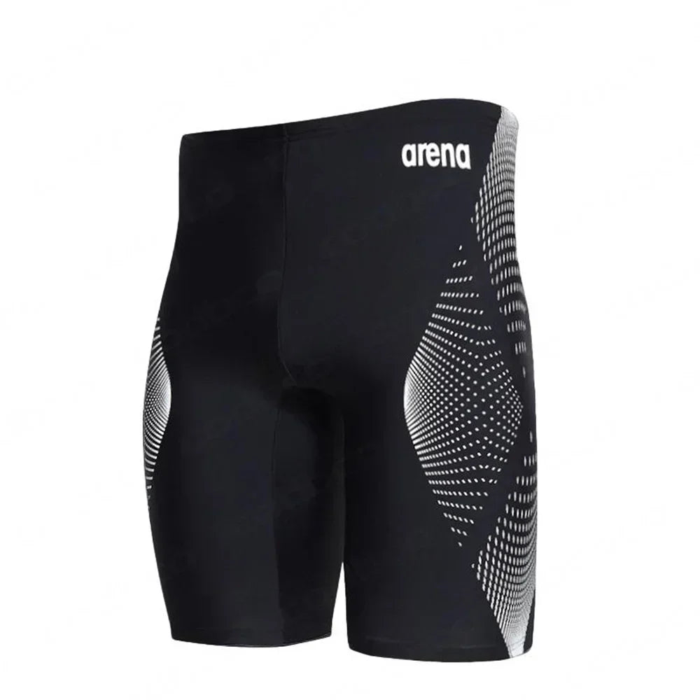 Men Swim Jammer Swimming Trunks Professional Swim Surf Trunks Summer Beach Lycra Quick Dry Uv Protection Gym Tights Shorts