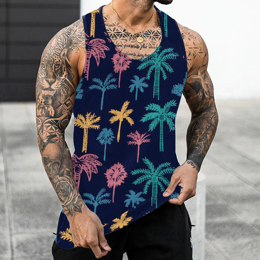 Hawaiian Fashion Men's Sleeveless Tank Top