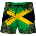 Men's 3D printed beach shorts, surfboard shorts, summer vacation swimming trunks, quick-drying ice silk shorts